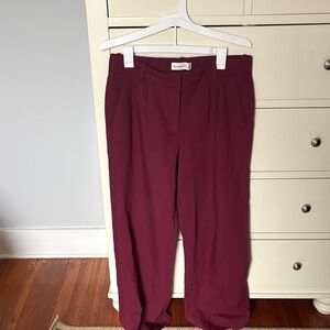 Abercrombie & Fitch Burgundy Women's Trousers